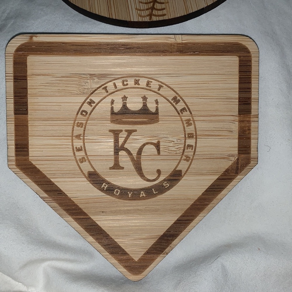 Kansas City Royals wood coaster set of 4